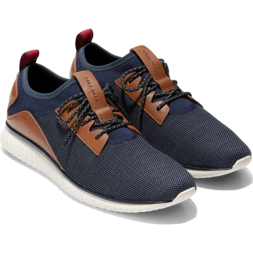 Cole Haan Mens Knit Navy Fashion Sneaker